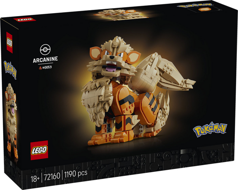 Lego Pokémon – Arcanine Pokémon Tierfiguren-Bausatz für Erwachsene und Heimdekoration – 72160
