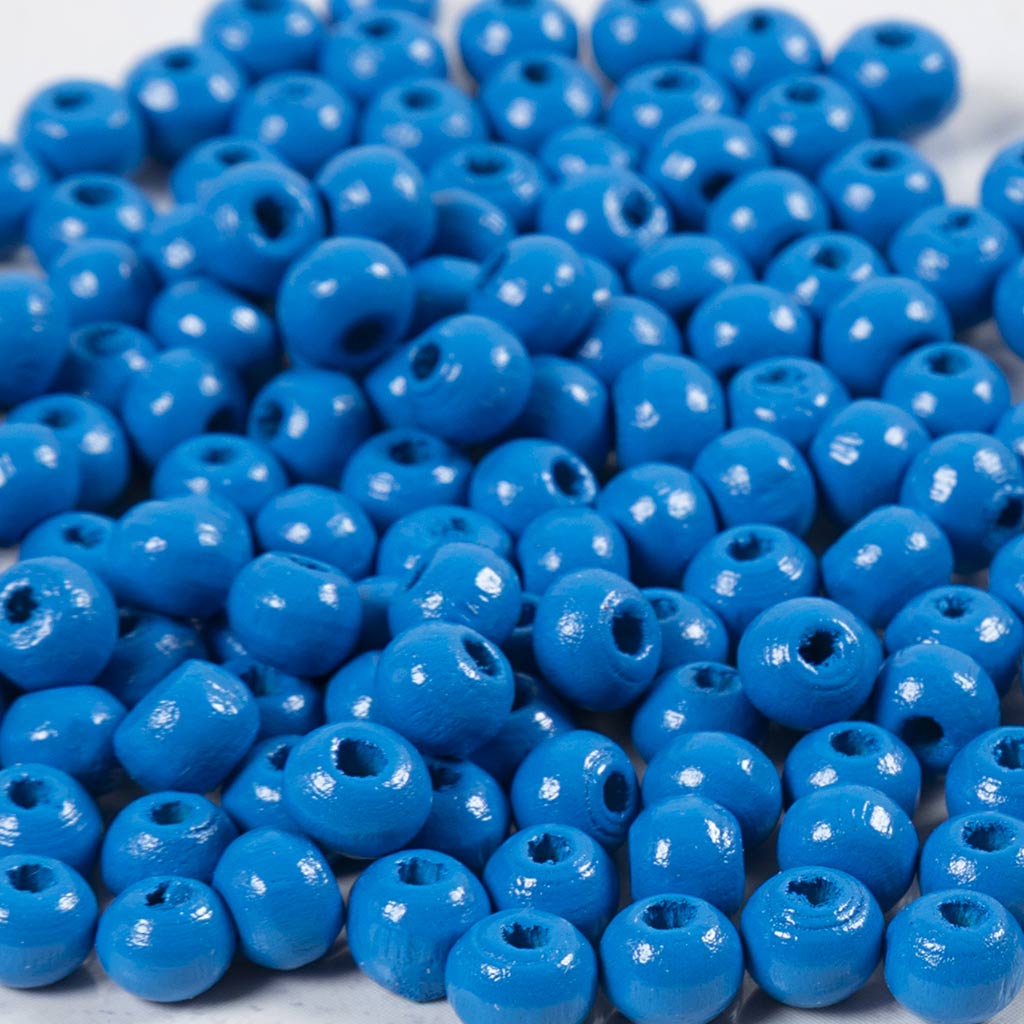 Creativ Company Holzperlen Blau, 150.