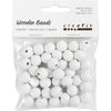 Creativ Company Holzperlen, D 12 mm, Lochgröße 3 mm, ca. 40 Stück, weiß, 22 g 1 Box