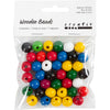 Creativ Company Holzperlen, D 12 mm, Lochgröße 3 mm, ca. 40 Teile, verschiedene Farben, 22 g 1 Box