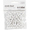 Creativ Company Holzperlen, D 8 mm, Lochgröße 2 mm, ca. 80 Stück, weiß, 15 g 1 Box