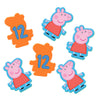 Peppa Pig-Memo mit Zahlen. 3+