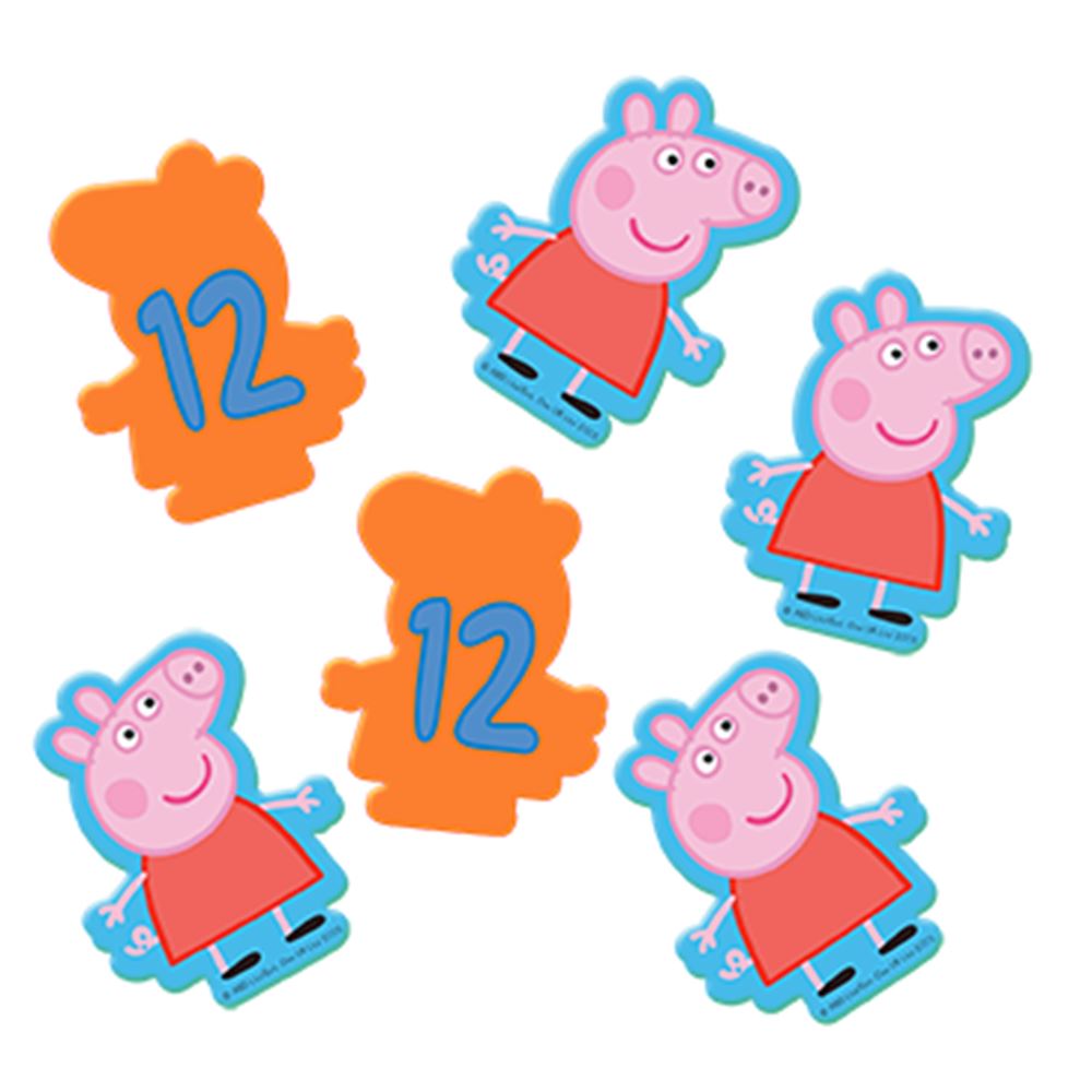 Peppa Pig-Memo mit Zahlen. 3+