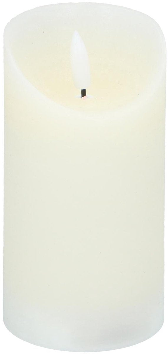 Arti casa LED-Kerze – bewegliche Flamme – 7 x 13 cm – weiß