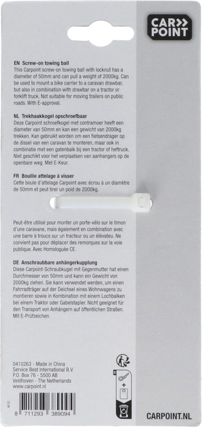 Carpoint Schraubkugel ø50mm mit E-Prüfzeichen
