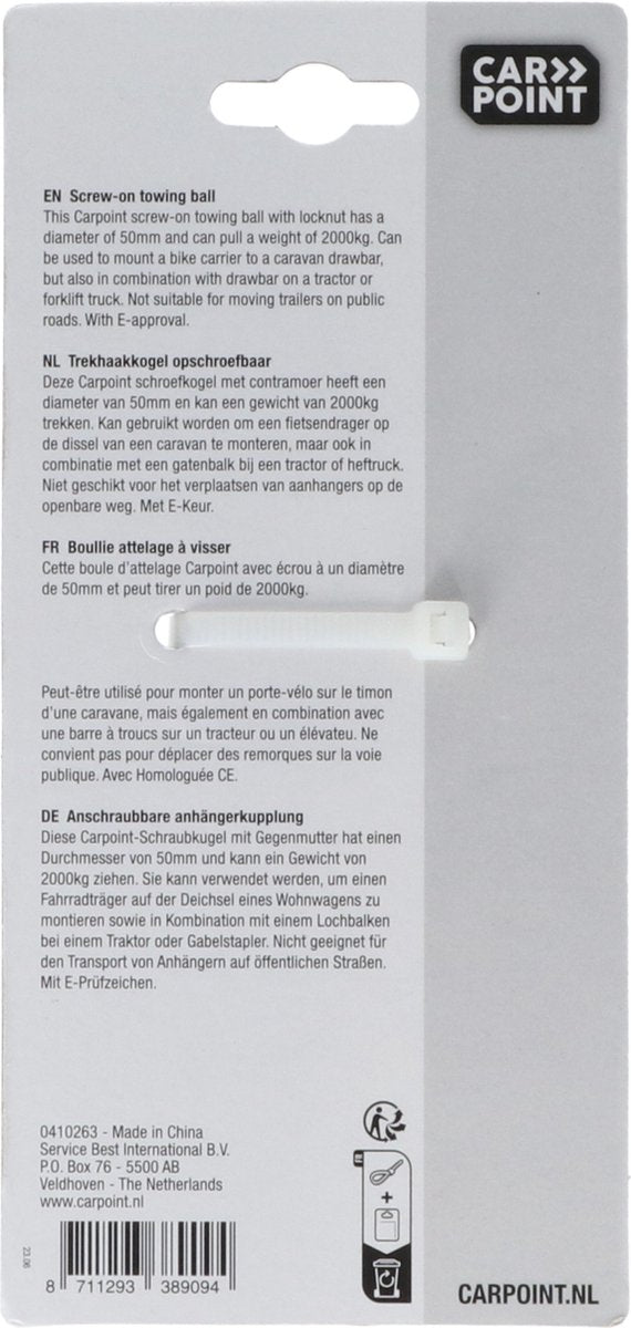 Carpoint Schraubkugel ø50mm mit E-Prüfzeichen
