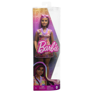 Barbie Pop Fashionista Hartjes zieht dunkle Haare an