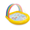 Regenbogenbecken mit Wassersprinklern