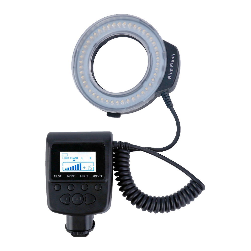 StudioKing Makro-LED-Ringlampe mit Blitz RL-130