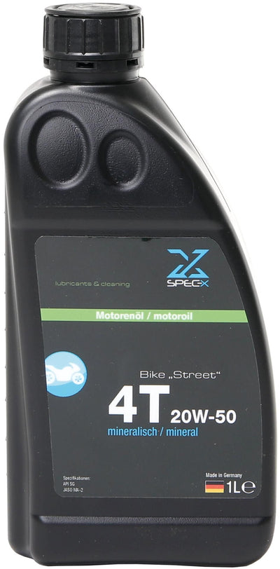 Spec-x Motoröl Fahrrad 4t Straßenmotoröl 4t 20w-50 stre 1l Fahrrad
