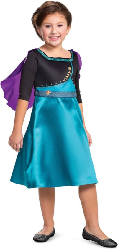 Disney-Disguise – Die Eiskönigin 2, Queen-Anna-Kleid Basic Plus, Größe XS (3–4 Jahre), Mädchen