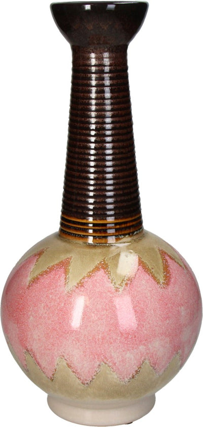 HD Collection Vase Steingut rosa 18,5x18,5x39cm