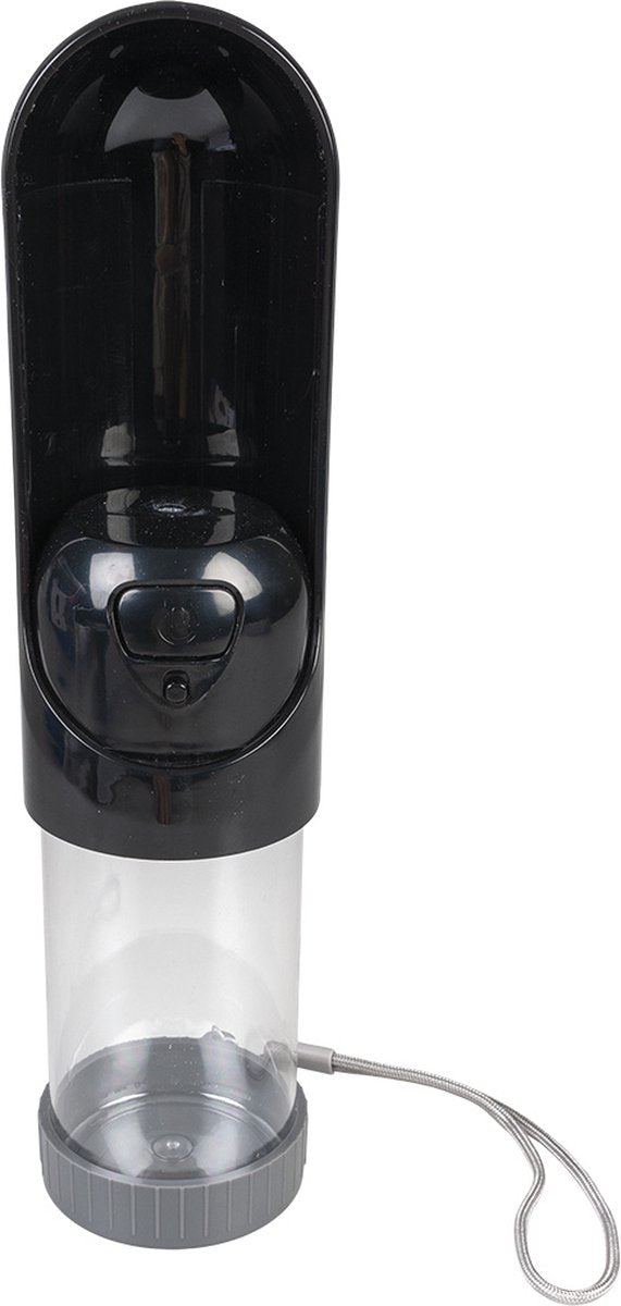Duvo plus - Wasserflasche - Hund - Trinkflasche kompakt 300ml - 6,5x6,5x18,5cm weiß - 1Stk