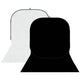 StudioKing Hintergrundtafel BBT-01-20 Weiß Schwarz 400x150 cm