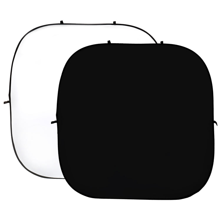 StudioKing Hintergrundtafel Weiß Schwarz 240x240 cm