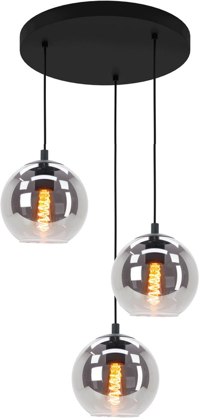 Eglo Ariscani Hängelampe - ø 42,5 cm - Rauchglas - Rauchglas - Schwarz