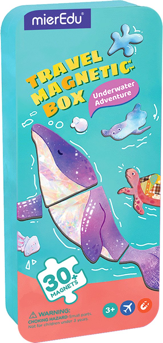 Magnetische Puzzle-Box von Mieredu – Unterwasser-Abenteuer – enthält 2 Szenen – mehr als 30 Magnete – 3 Jahre