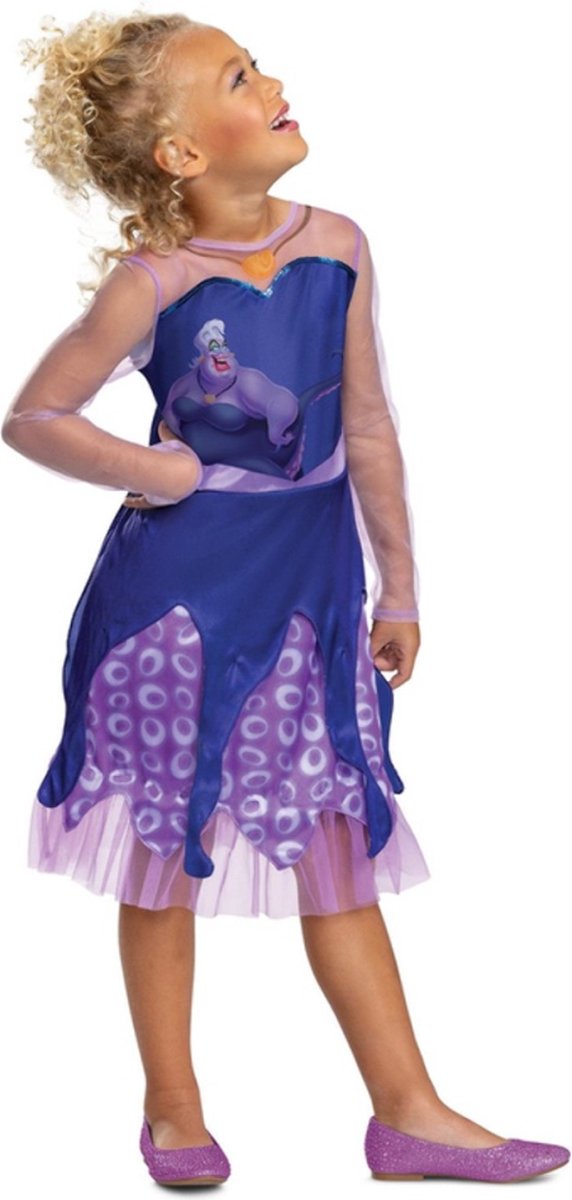 Verkleidung Disney Bösewichte, Ursula klassisches Kleid für Kinder (5–6)