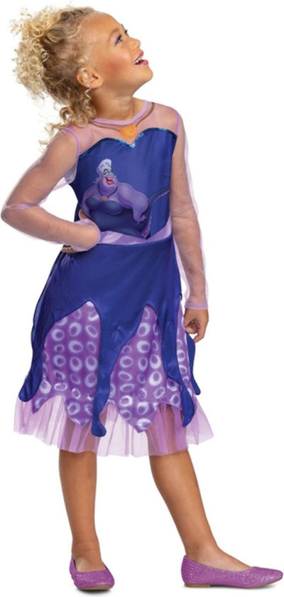 Verkleidung Disney Bösewichte, Ursula klassisches Kleid für Kinder (5–6)
