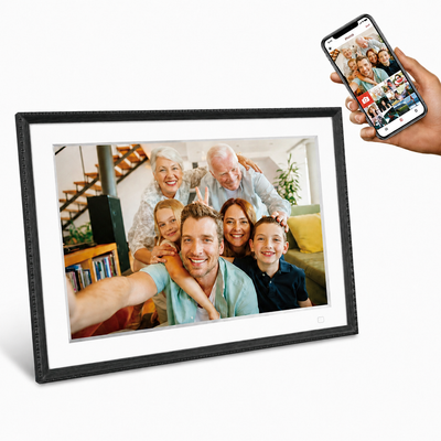 Benel Frameo digitaler Fotorahmen HF-109T Schwarz 10,1 Zoll mit Framsglühen