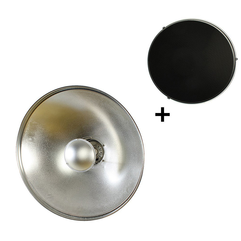 StudioKing Beauty Dish Silber SK-BD420 42 cm mit Wabe