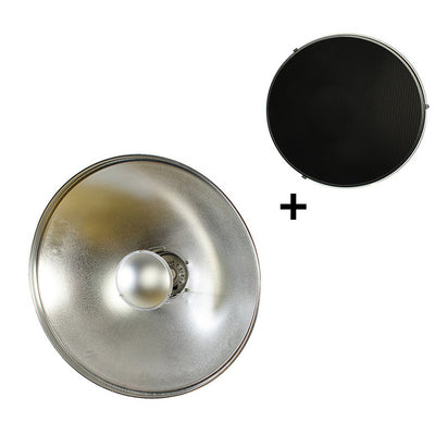 StudioKing Beauty Dish Silber SK-BD420 42 cm mit Wabe
