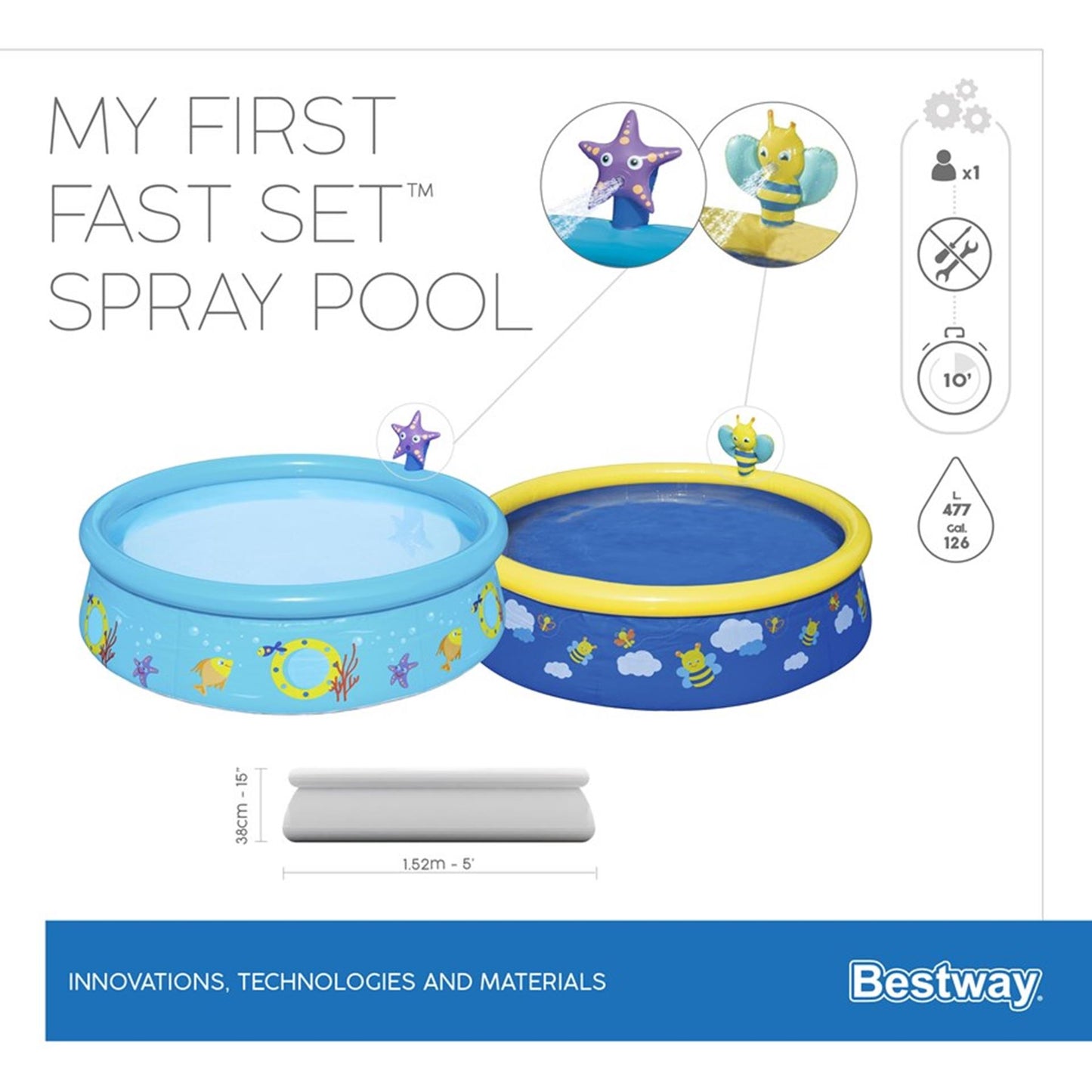 Bestway erstes Fastset-Schwimmbecken 152 x 38 cm