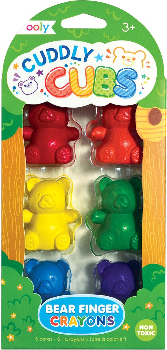 Ooly - Kuschelige Jungen - 6 Buntstifte - Teddybärform
