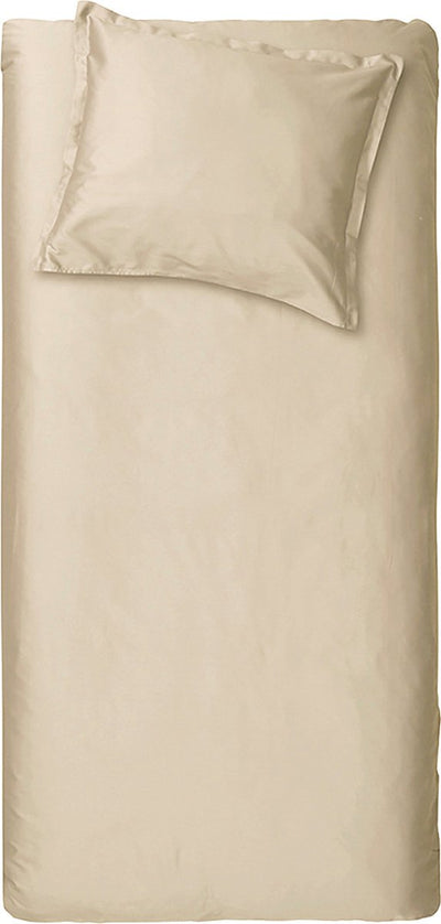 Cinderella Sundays Bettbezug – 1 Person – Satin – 140 x 200 220 cm – heller Sand + 1 Kissenbezug 60 x 70