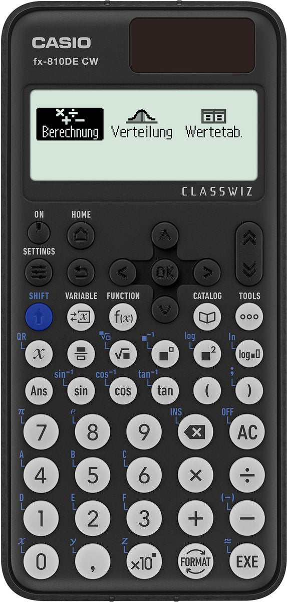 Casio fx-810de cw technischer Taschenrechner schwarz Anzahl der Anzeigepositionen: 17 batteriebetrieben, solarbetrieben
