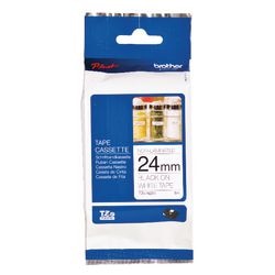 Textilband Brother tzen251 24mmx8m schwarz und weiß