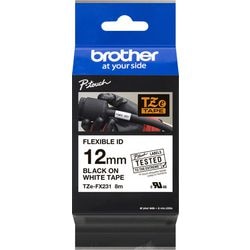 Etikettenband Brother tzefx231 12mmx8m schwarz und weiß
