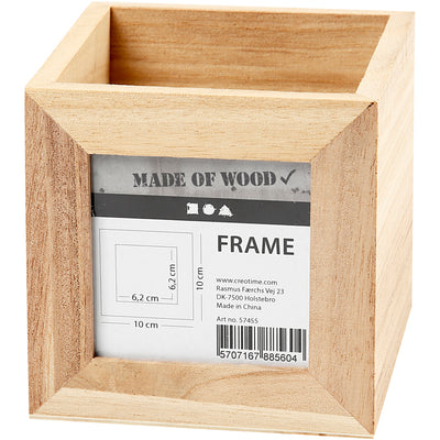Holzstiftschale mit Fotorahmen