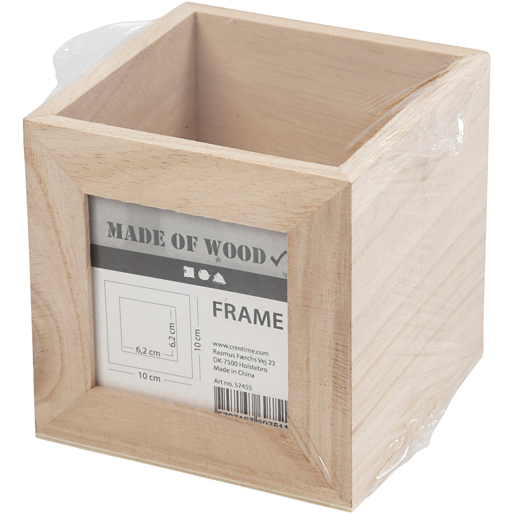 Holzstiftschale mit Fotorahmen