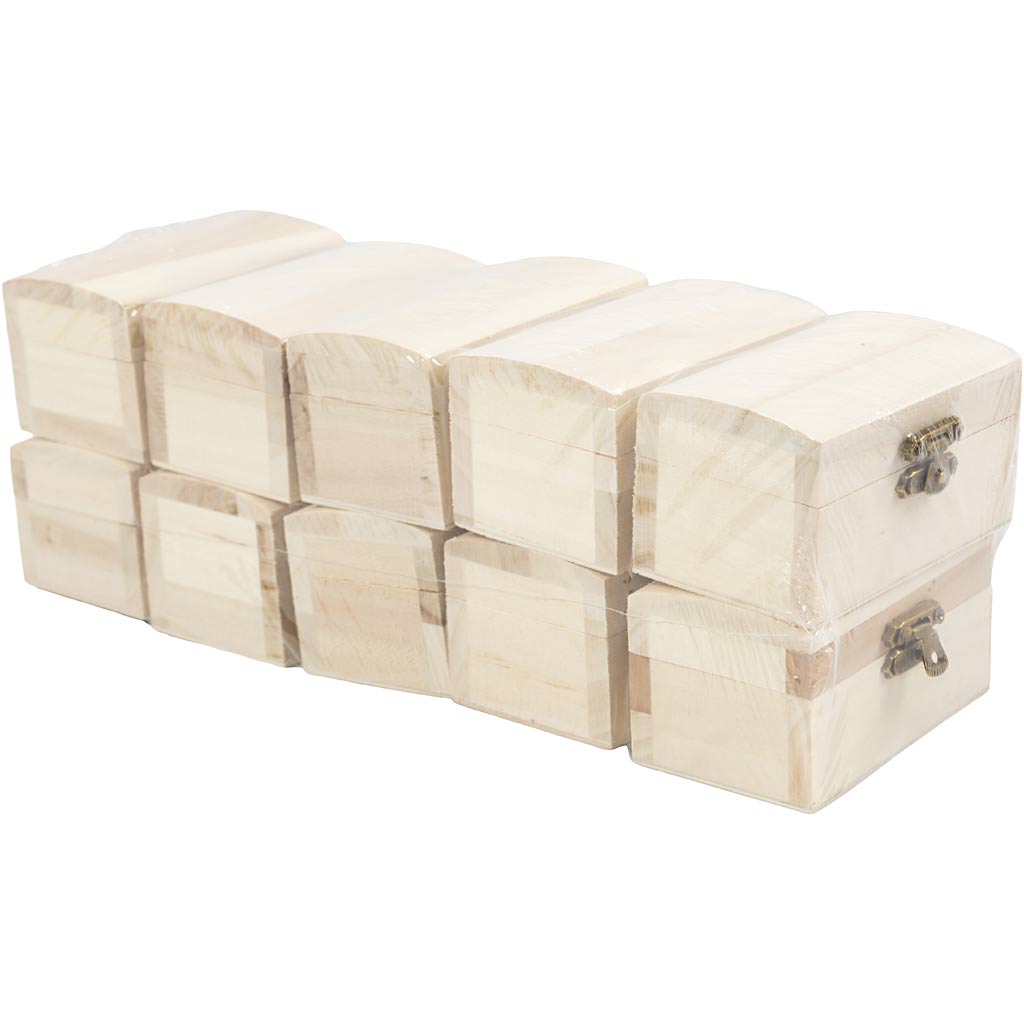 Creativ Company Schatztruhe, D: 4,9 cm, L: 9 cm, B: 5,2 cm, 10 Stück 1 Box