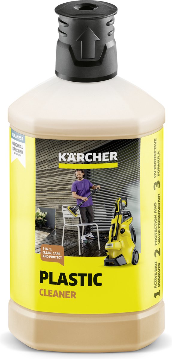 Kärcher Kunststoffreiniger RM 613, 1 Liter Reinigungsmittel Plug 'n Clean - Hochdruckreiniger - 3-in-1-Reiniger