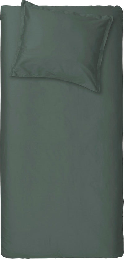 Cinderella Sundays Bettbezug – 1 Person – Satin – 140 x 200 220 cm – dunkelgrün + 1 Kissenbezug 60 x 70
