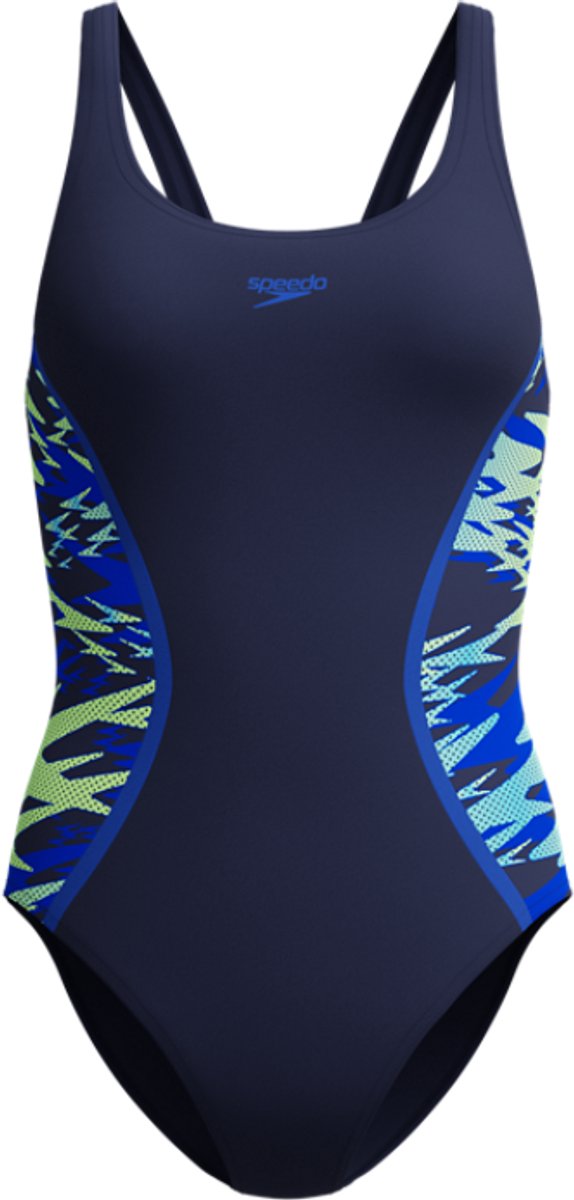 Speedo Hyperboom Muscleback 1-teiliger Damen-Sportbadeanzug – Marineblau