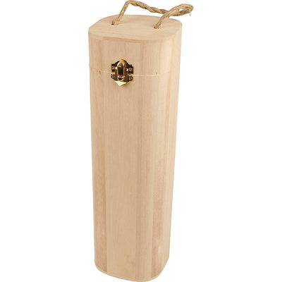 Creativ Company Weinkiste aus Holz mit Schlaufe, H: 34 cm, Maße 10x10 cm, 1 Stück