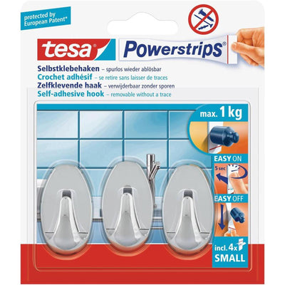 Tesa Haken oval Chrom
