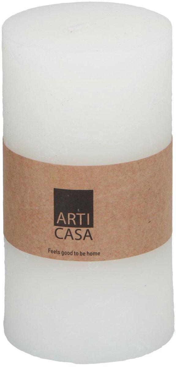 Arti casa Stumpenkerze ø7 x 13 cm – 46 Brennstunden – weiß