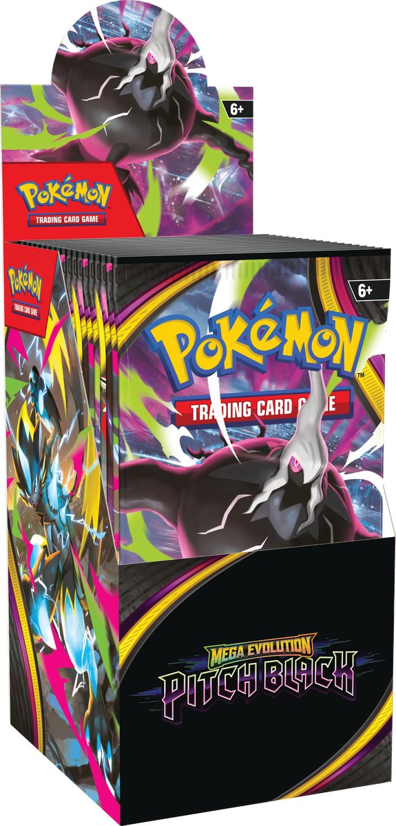 Pokémon-Sammelkartenspiel: Pechschwarz – Booster-Box – 18 Booster