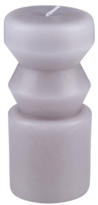 Arti casa Kerzen 3er-Set – Dekokerzen mit modernem Design – ø6,5 x 14 cm – Blaugrau