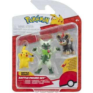 Pokémon-Kampffiguren 3er-Pack Litleo Pikachu #5 und Floragato