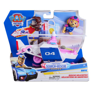 Paw Patrol – Suchrettung – Skye-Helikopter mit Rückzugsfunktion für 2 Figuren – Spielzeugfahrzeuge