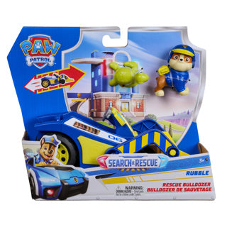 Paw Patrol – Suchrettung – Schutt – Rettungs-Recyclingfahrzeug mit 2-Figuren-Rückziehfunktion – Spielzeugfahrzeuge