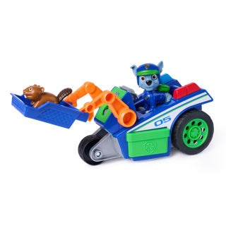 Paw Patrol – Suchrettung – Rockys Recyclingfahrzeug mit 2-Figuren-Rückziehfunktion – Spielzeugfahrzeuge