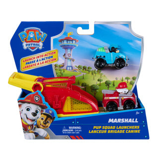 Paw Patrol – Marshall Pup Squad Throwers – 2er-Pack mit Rex-Fahrzeug – Spielsets
