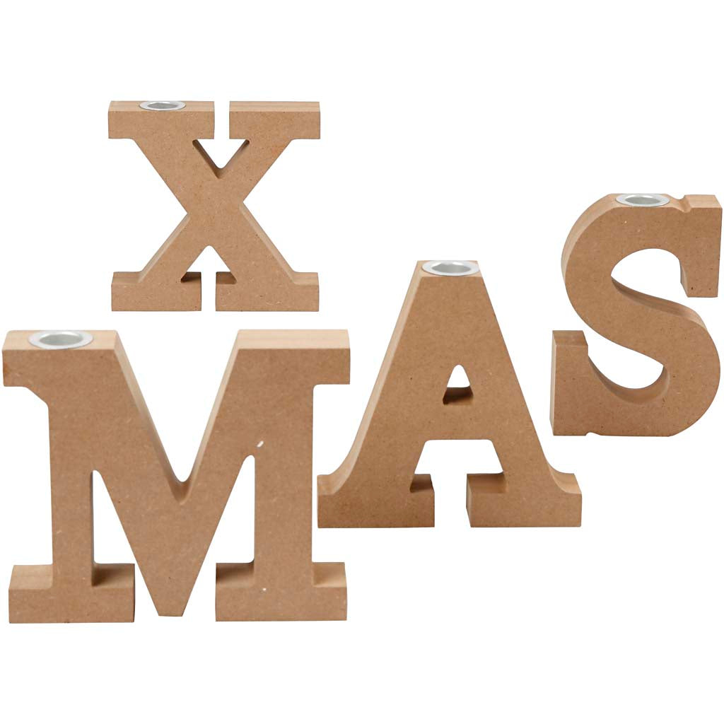 Creativ Company Kerzenständer, H: 14,5 cm, Dicke 3,2 cm, 4 Stück 1 Box