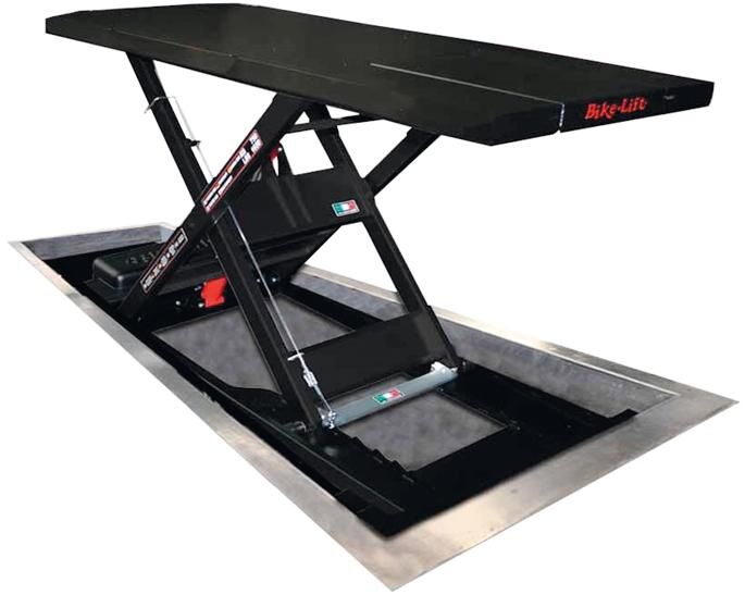 Bike-Lift Fahrradlift Liftbrücke Absolute 756 Torbodenversion. Hebebühne Bike-Lift Absolute 756 Torboden